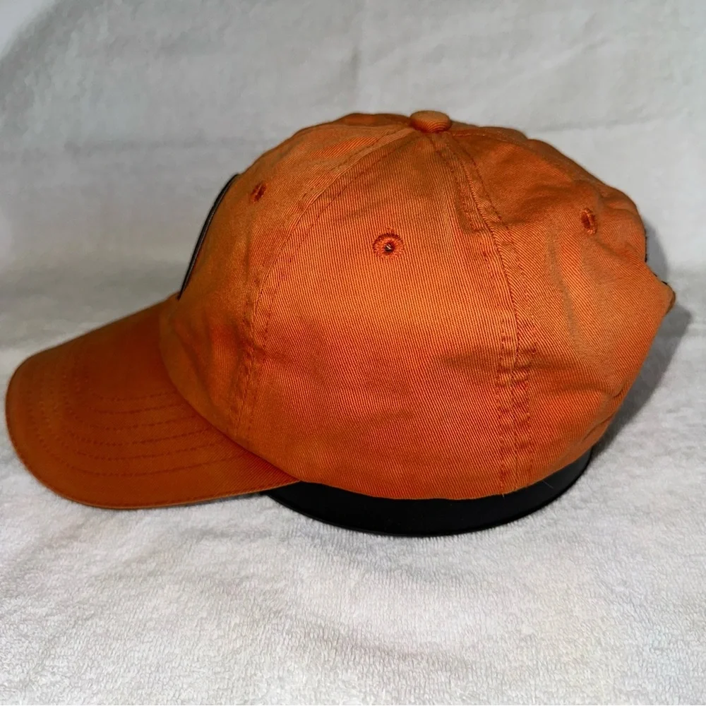 Jagermeister Hat Orange Dad Cap Rubber Patch Stag Logo Adjustable - Picture 3 of 8
